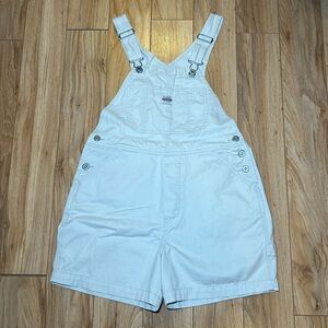 Y2K Vintage UnionBay Denim Overalls Shorts Size Small Khaki/Beige